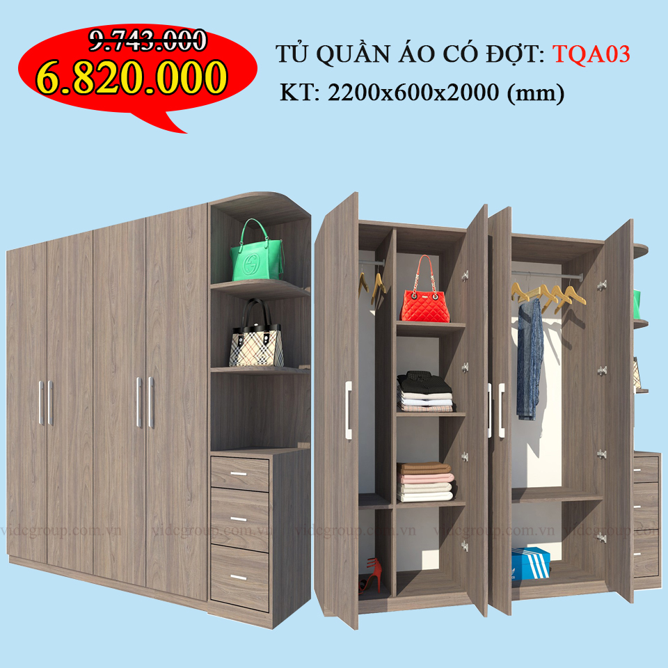 Tủ quần áo TQA03