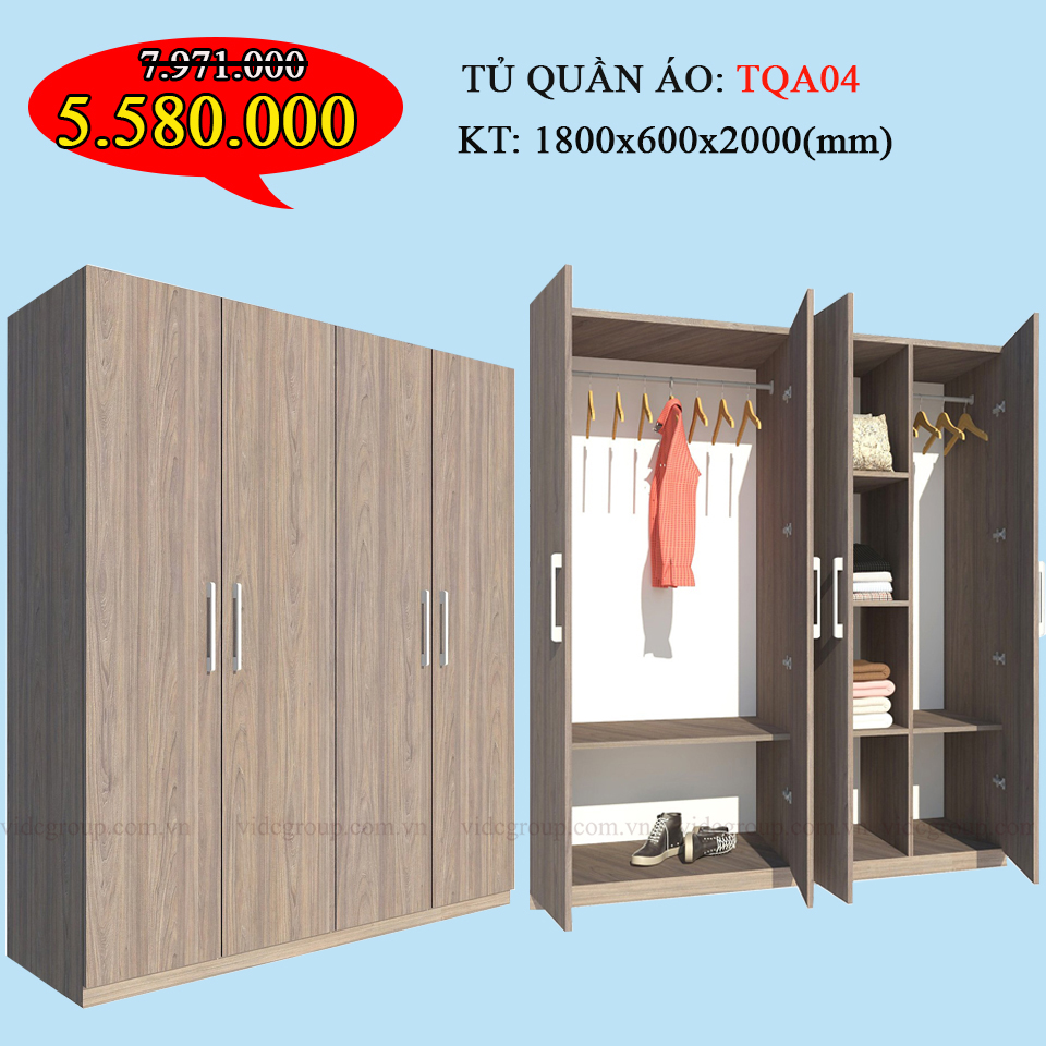 Tủ quần áo TQA04