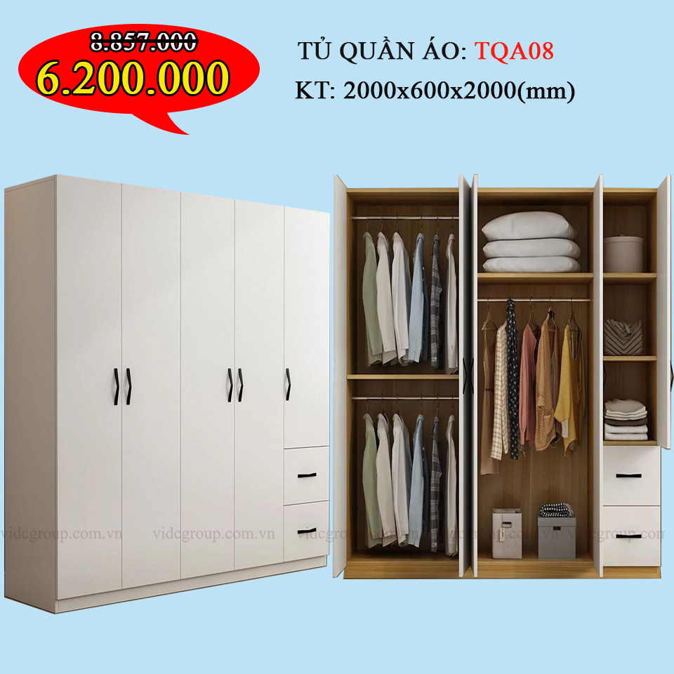 Tủ quần áo TQA08